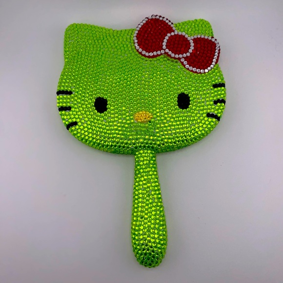 Hello Kitty Accessories Green Bling Hello Kitty Handheld Mirror New